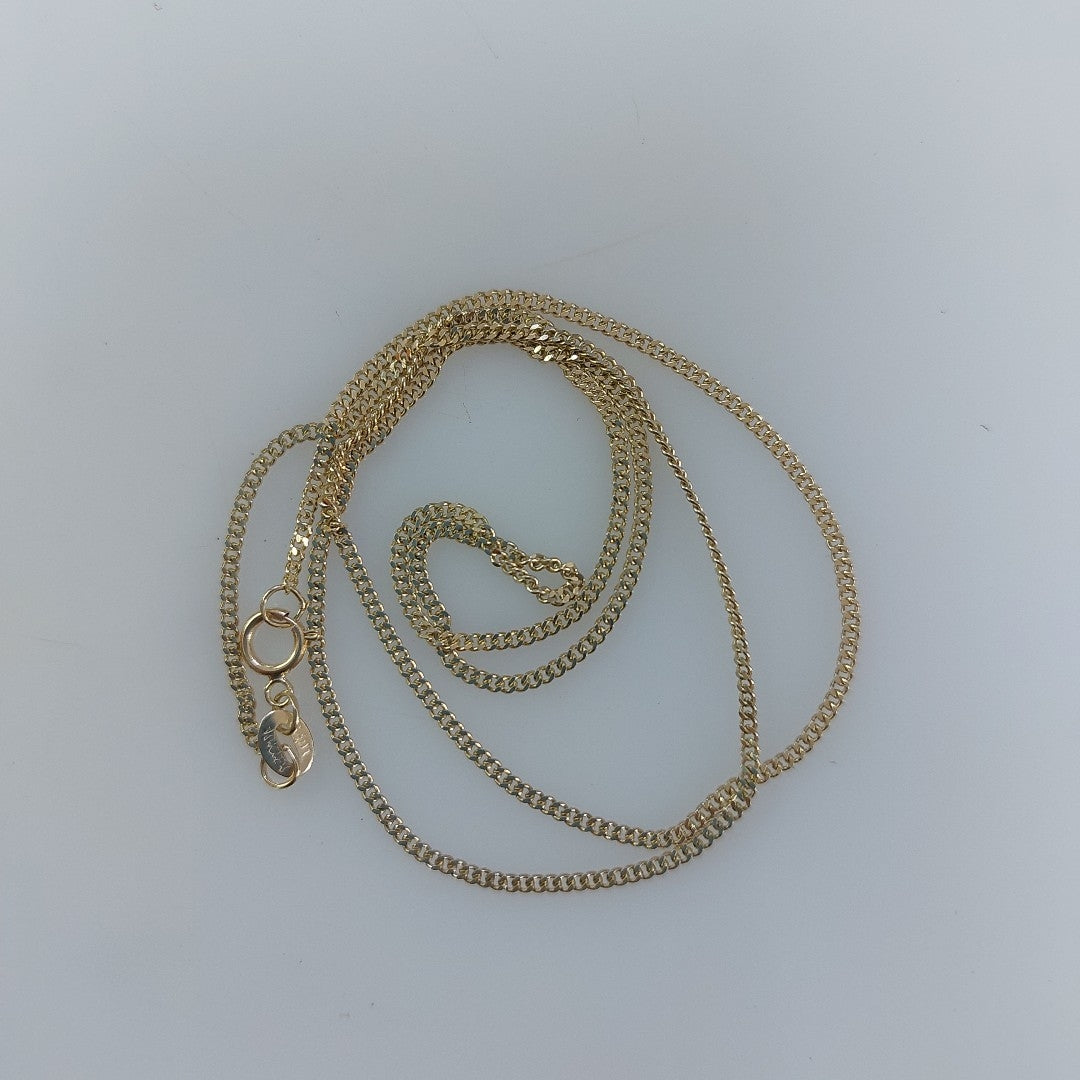 CADENAS TEJIDO BARBADA ORO 10K 50 CM 2.8 GR (NUEVO)