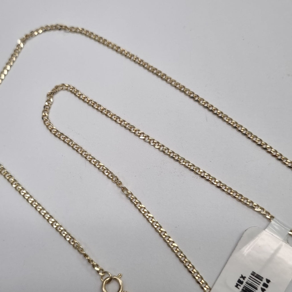 CADENAS TEJIDO BARBADA ORO 10K 50 CM 3.5 GR (NUEVO)