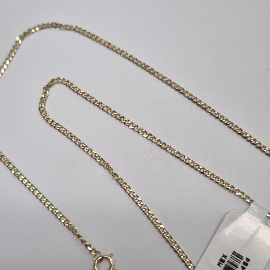 CADENAS TEJIDO BARBADA ORO 10K 50 CM 3.5 GR (NUEVO)