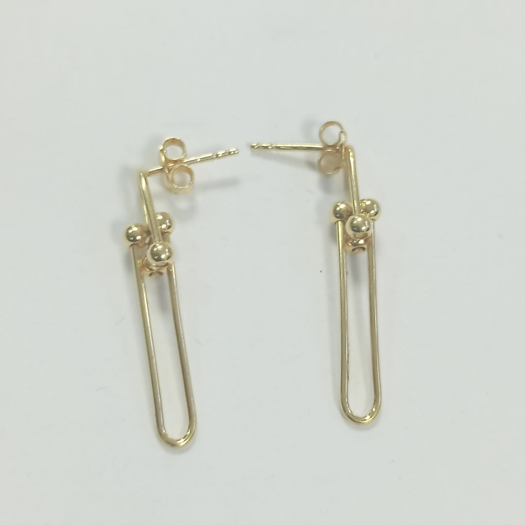ARETES PAR ORO 14 K 2.4 GRMS (SEMINUEVO)