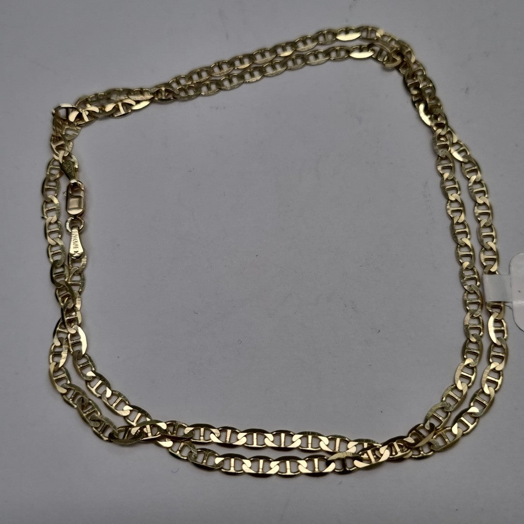 CADENAS TEJIDO GUCHI ORO 10K 55 CM 7.7 GR (NUEVO)