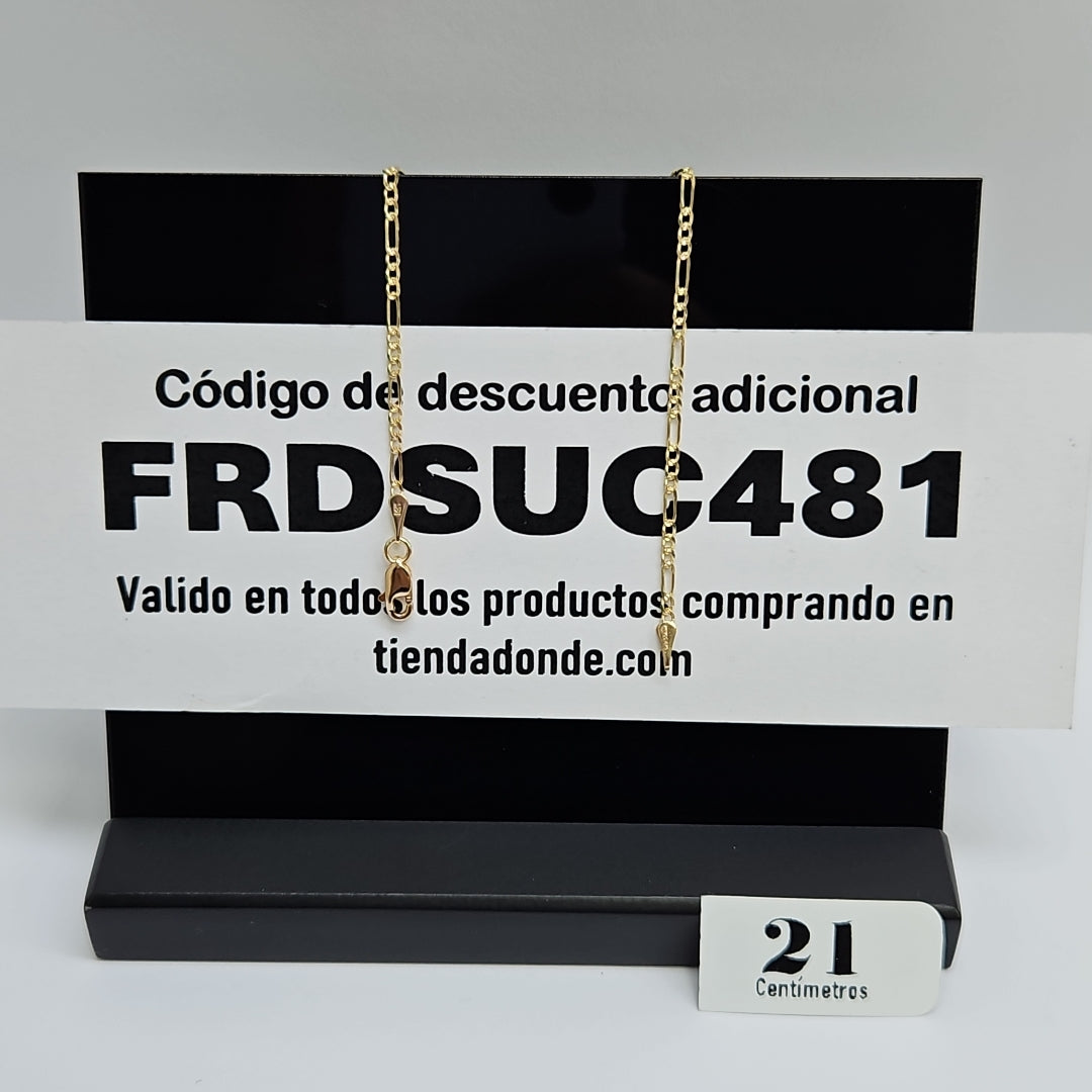 PULSERA 3X1 ORO 14K 21 CM 1.7 GR (NUEVO)