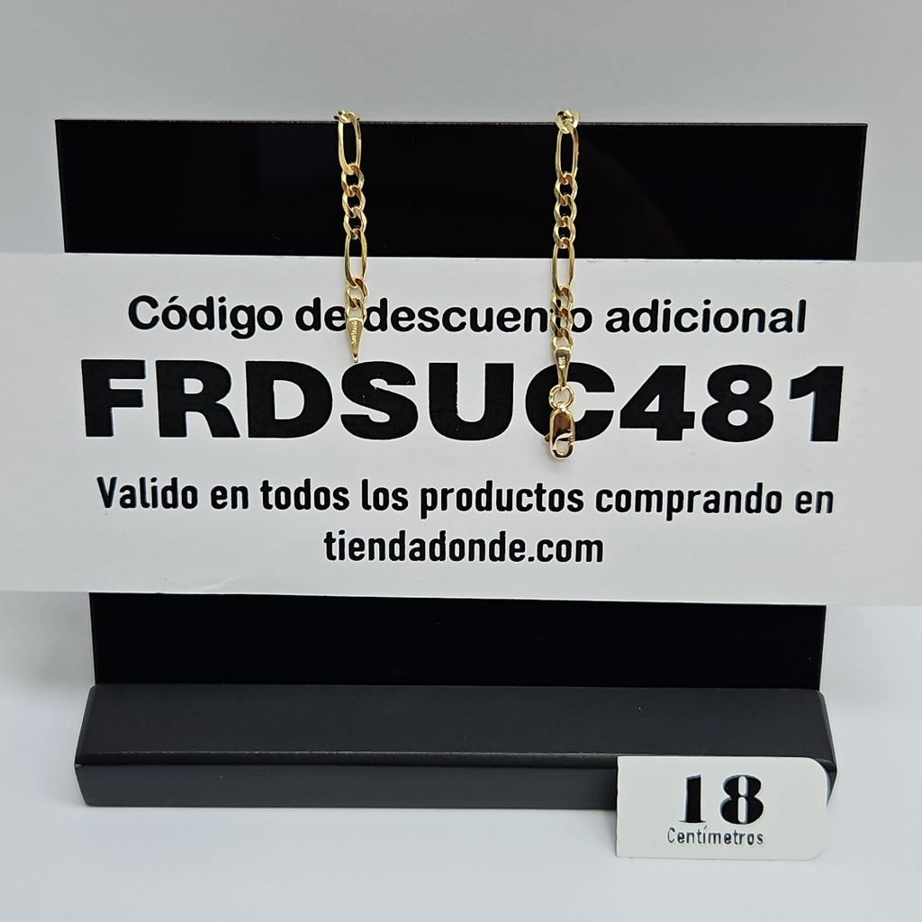 PULSERAS 3X1 ORO 14K 18 CM 2.7 GR (NUEVO)