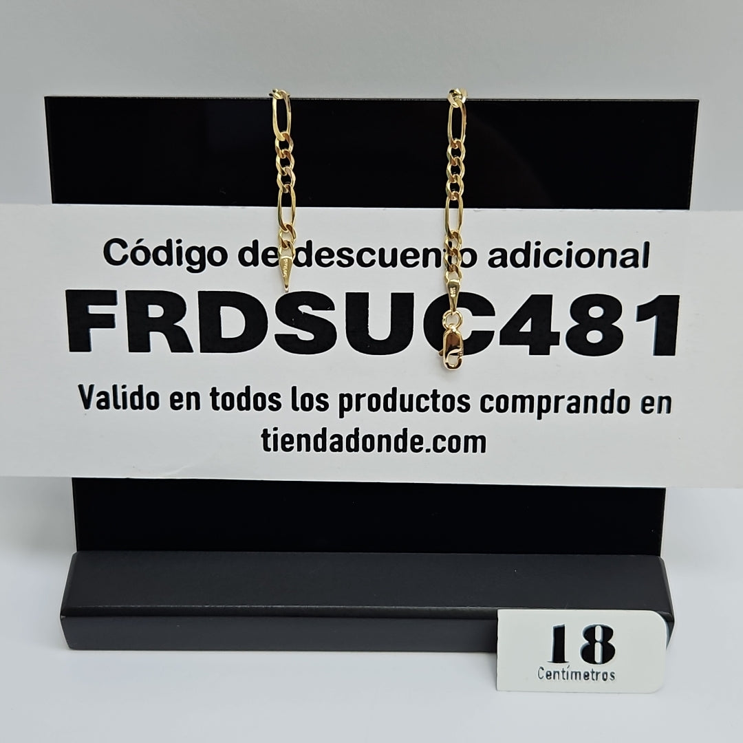 PULSERAS 3X1 ORO 14K 18 CM 2.7 GR (NUEVO)