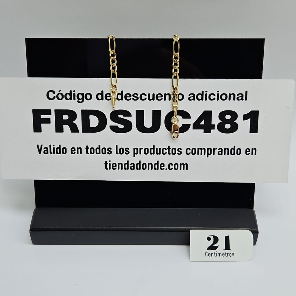 PULSERAS 3X1 ORO 14K 21 CM 3.4 GR (NUEVO)