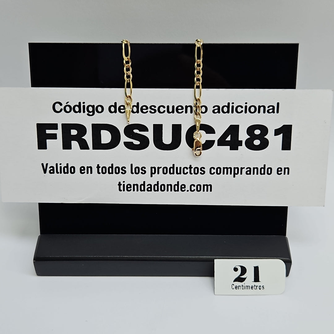 PULSERAS 3X1 ORO 14K 21 CM 3.4 GR (NUEVO)