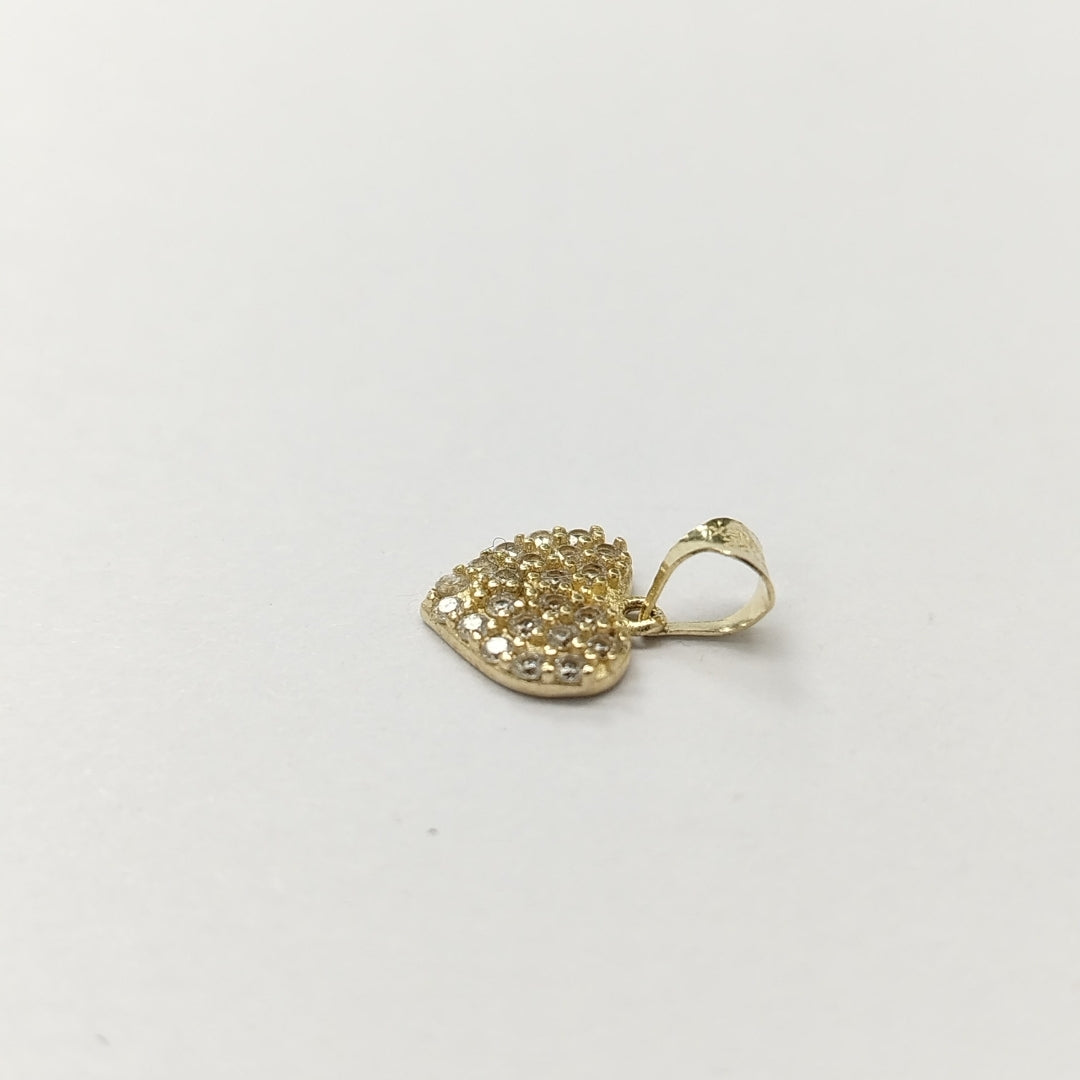 DIJES CORAZON C/CIRCONIA ORO 10K 0.7 GR (NUEVO)