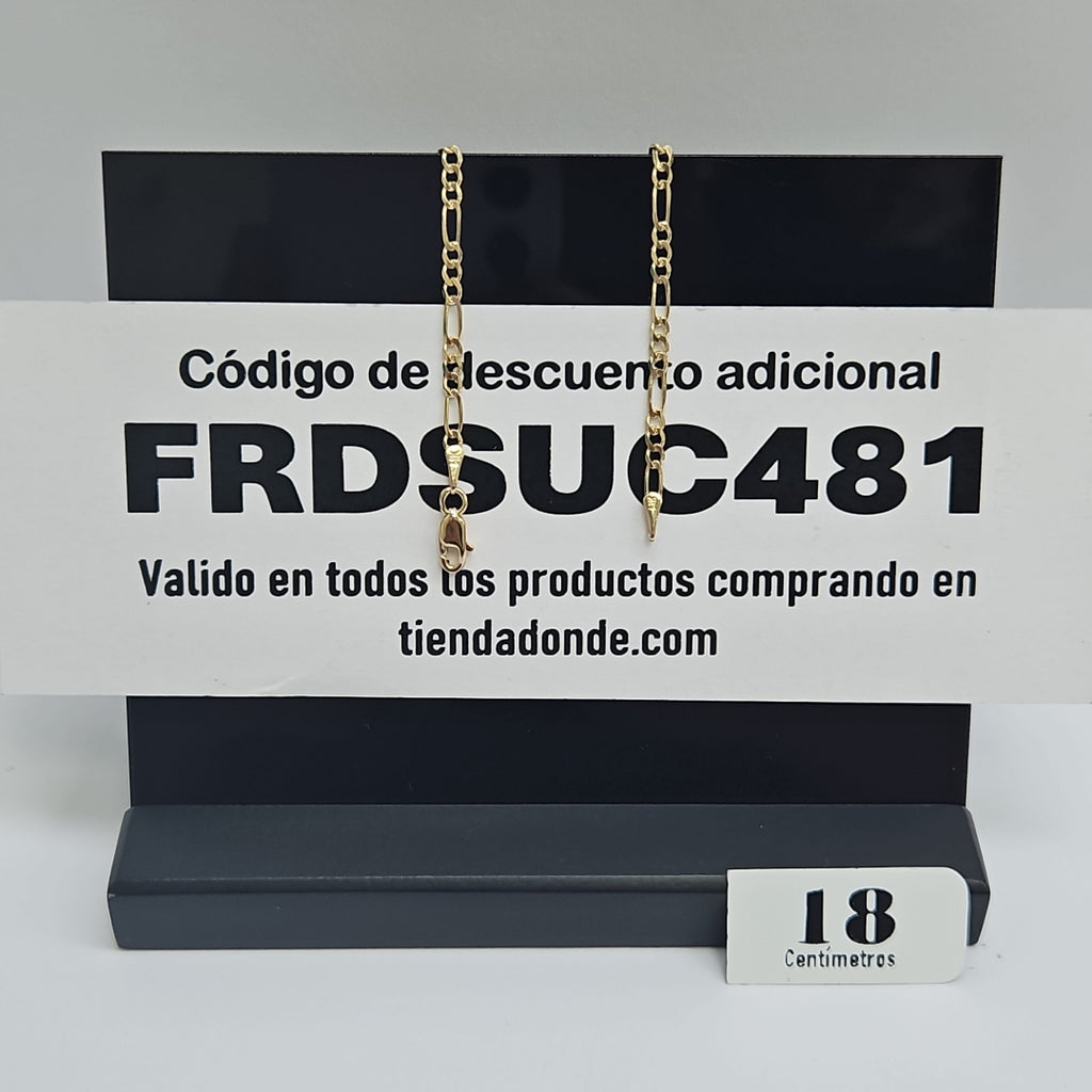 PULSERAS 3X1 ORO 14K 21 CM 1.8 GR (NUEVO)