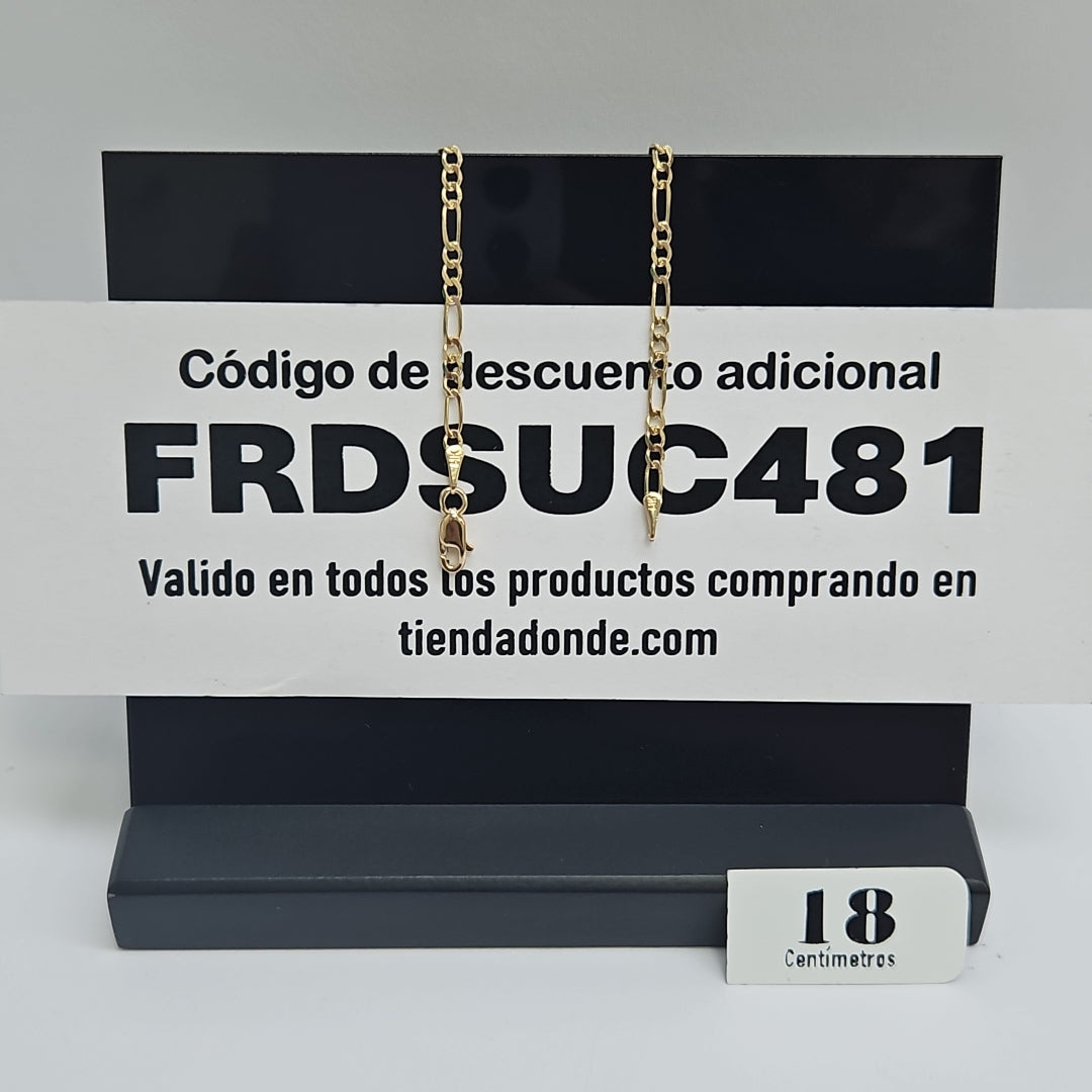 PULSERAS 3X1 ORO 14K 21 CM 1.8 GR (NUEVO)