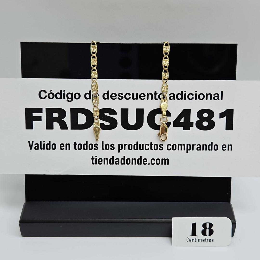PULSERAS GUCHI ORO 14K 18 CM 2.9 GR (NUEVO)