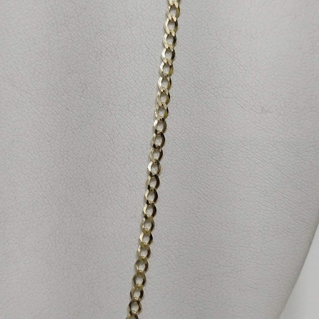 CADENAS TEJIDO BARBADA ORO 14K 60 CM 5.4 GR (NUEVO)