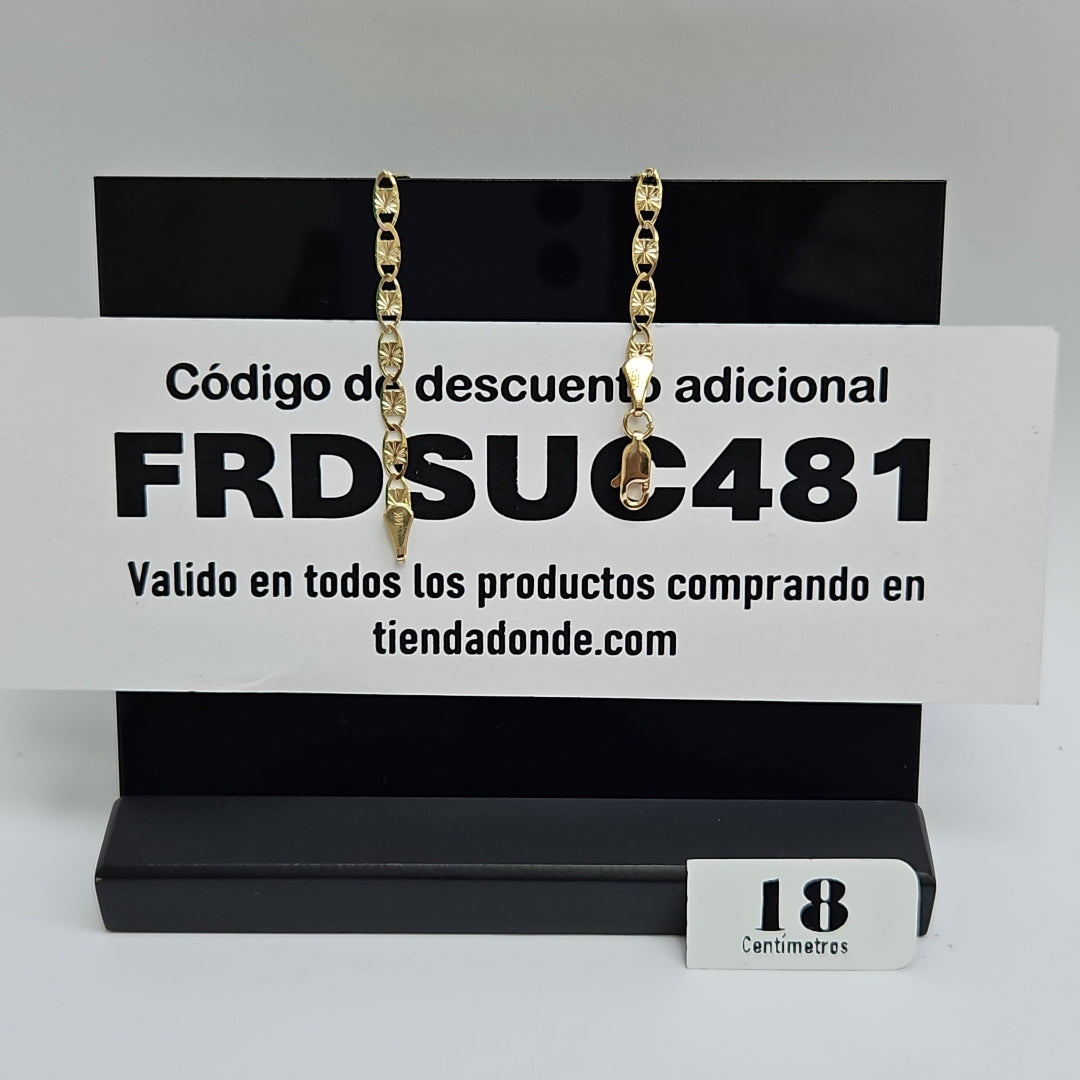 PULSERAS GUCHI ORO 14K 18 CM 2.9 GR (NUEVO)