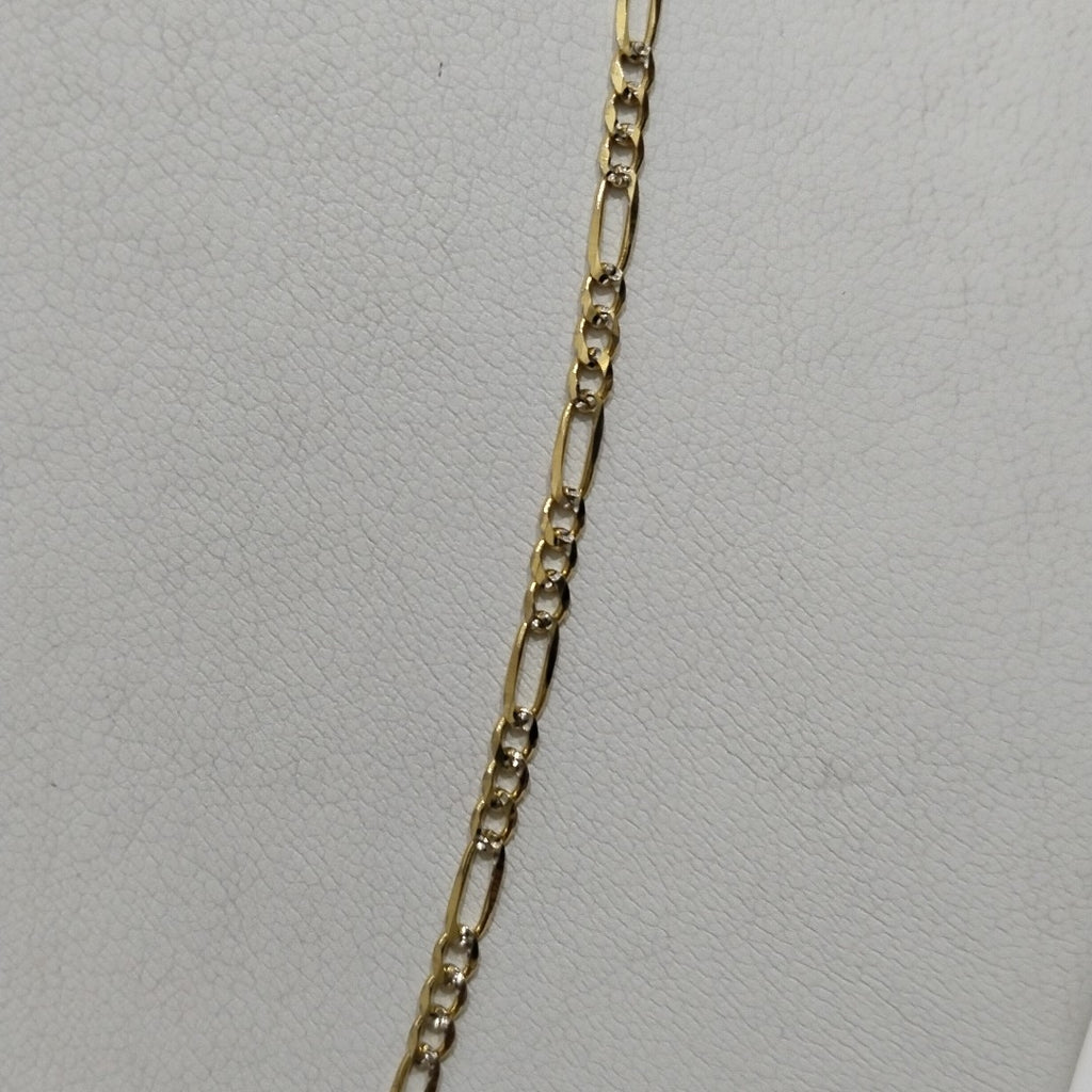 PULSERAS TEJIDO 3X1 ORO 14K 55 CM 4.6 GR (NUEVO)