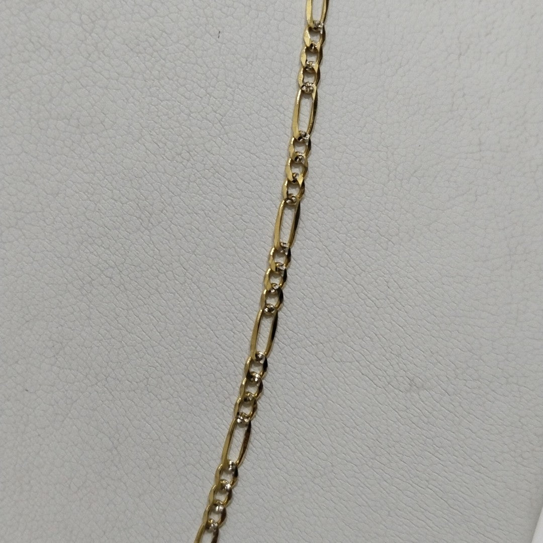 PULSERAS TEJIDO 3X1 ORO 14K 55 CM 4.6 GR (NUEVO)