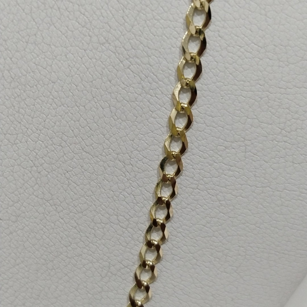 CADENAS TEJIDO BARBADA ORO 14K 60 CM 5.4 GR (NUEVO)