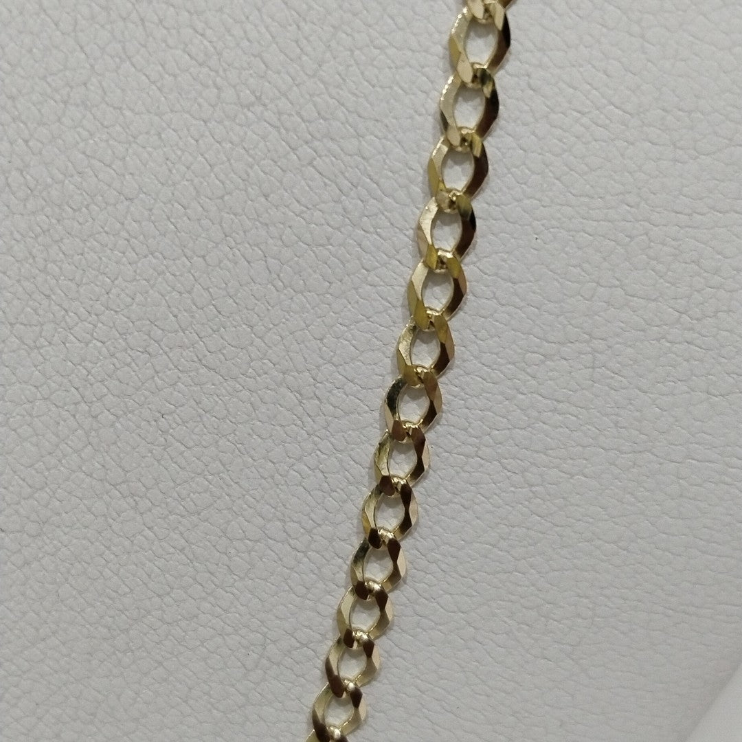CADENAS TEJIDO BARBADA ORO 14K 60 CM 5.4 GR (NUEVO)