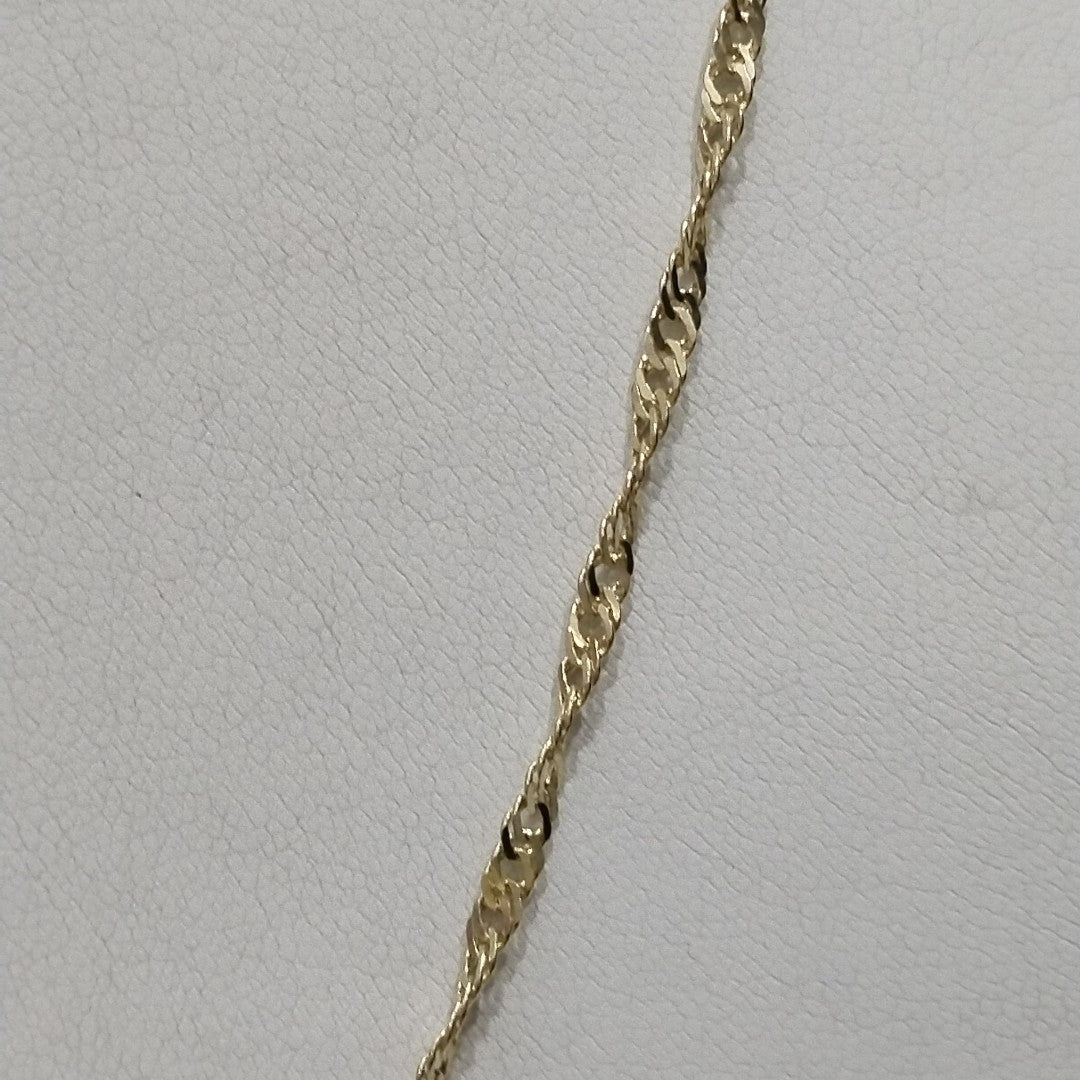 CADENAS TEJIDO MEDIO TZL ORO 14K 55 CM 4.9 GR (NUEVO)