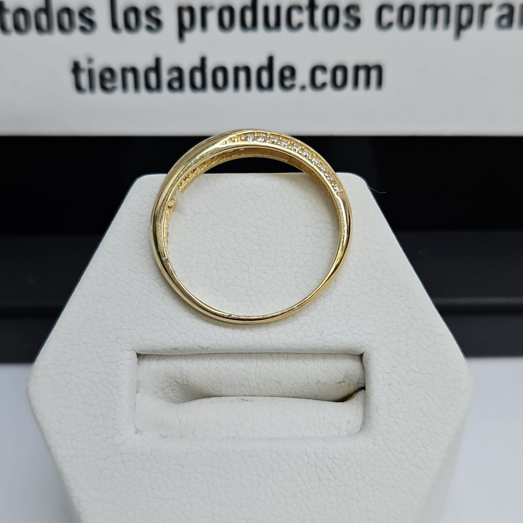 ANILLOS C/CIRCONIA ORO 10K TALLA 7 1.5 GR (NUEVO)