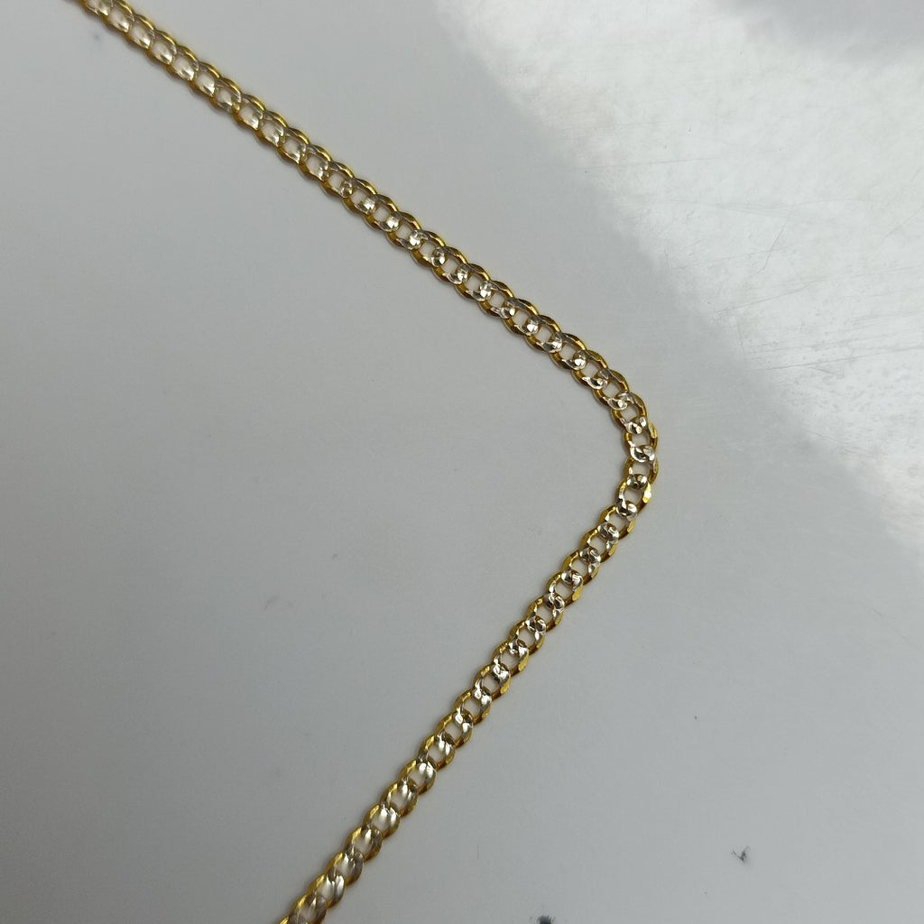CADENAS BARBADA DIAMANTADA ORO 14K 60 CM 6.1 GR (NUEVO)
