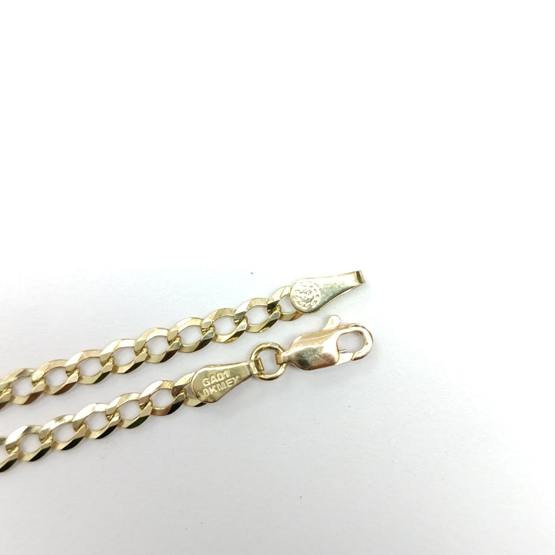 PULSERAS TEJIDO BARBADA ORO 10K 18 CM 3.1 GR (NUEVO)