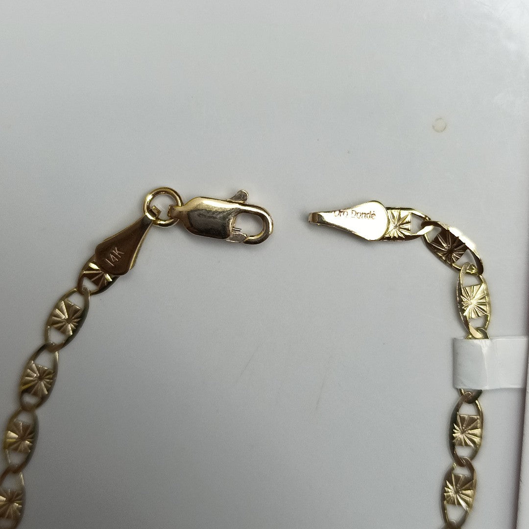 PULSERAS GUCHI ORO 14K 18 CM 2.9 GR (NUEVO)