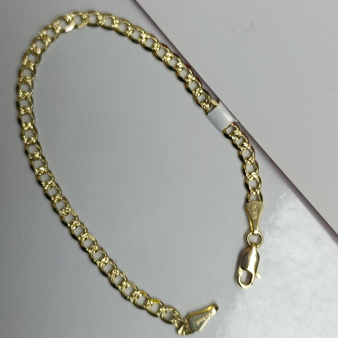 PULSERAS BARBADA ORO 14K 18 CM 4.6 GR (NUEVO)