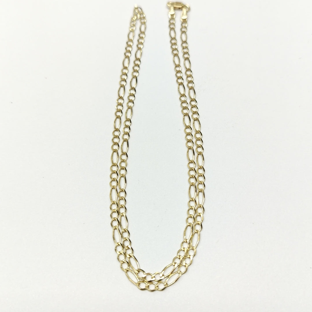 CADENAS TEJIDO 3X1 ORO 10K 50 CM 3.9 GR (NUEVO)