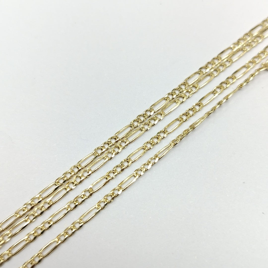 CADENAS 3X1 ORO 14K 55 CM 4 GR (NUEVO)