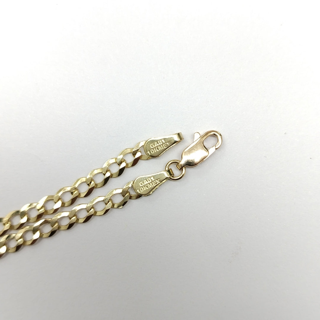 PULSERAS TEJIDO BARBADA ORO 10K 18 CM 3.1 GR (NUEVO)