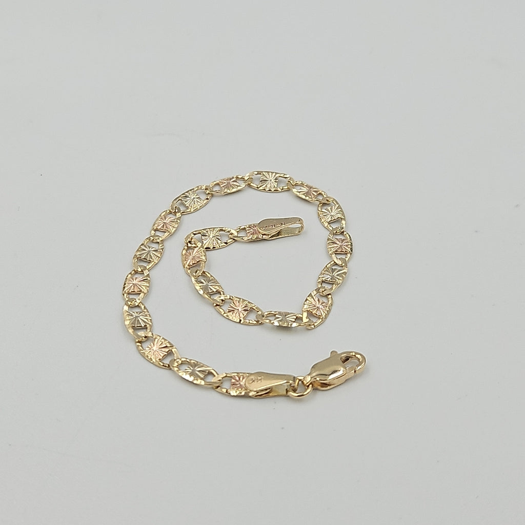 PULSERA TEJIDO GUCHI ORO 14K 18 CM 4.1 GR (NUEVO)
