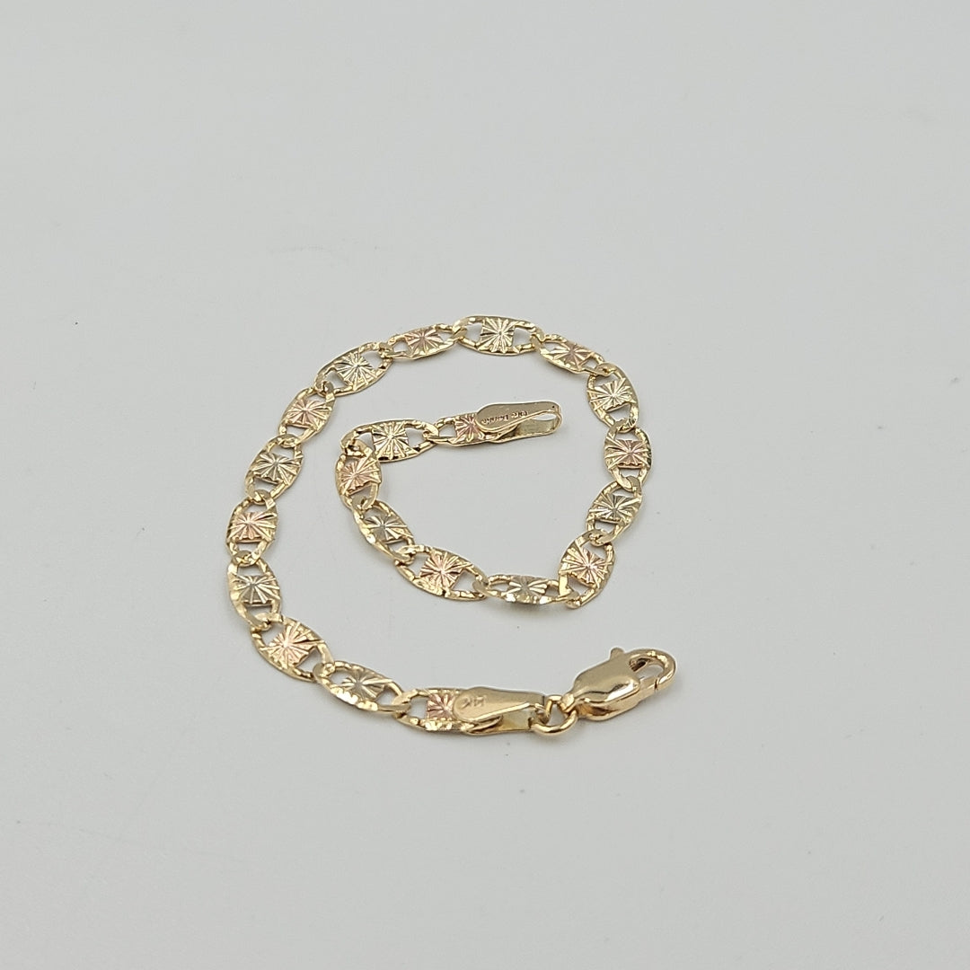 PULSERA TEJIDO GUCHI ORO 14K 18 CM 4.1 GR (NUEVO)