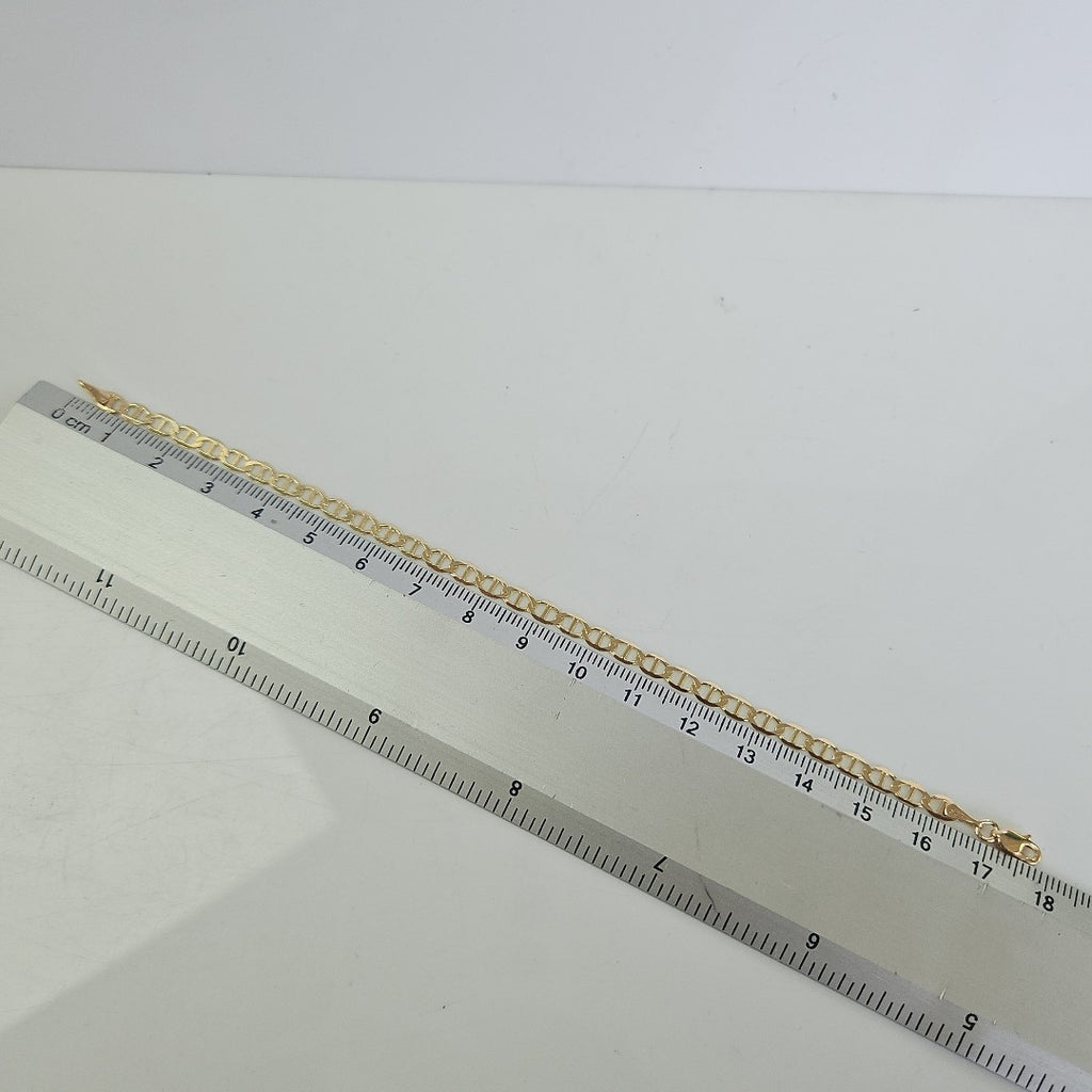 PULSERAS TEJIDO MARINERA ORO 14K 18 CM 2.9 GR (NUEVO)