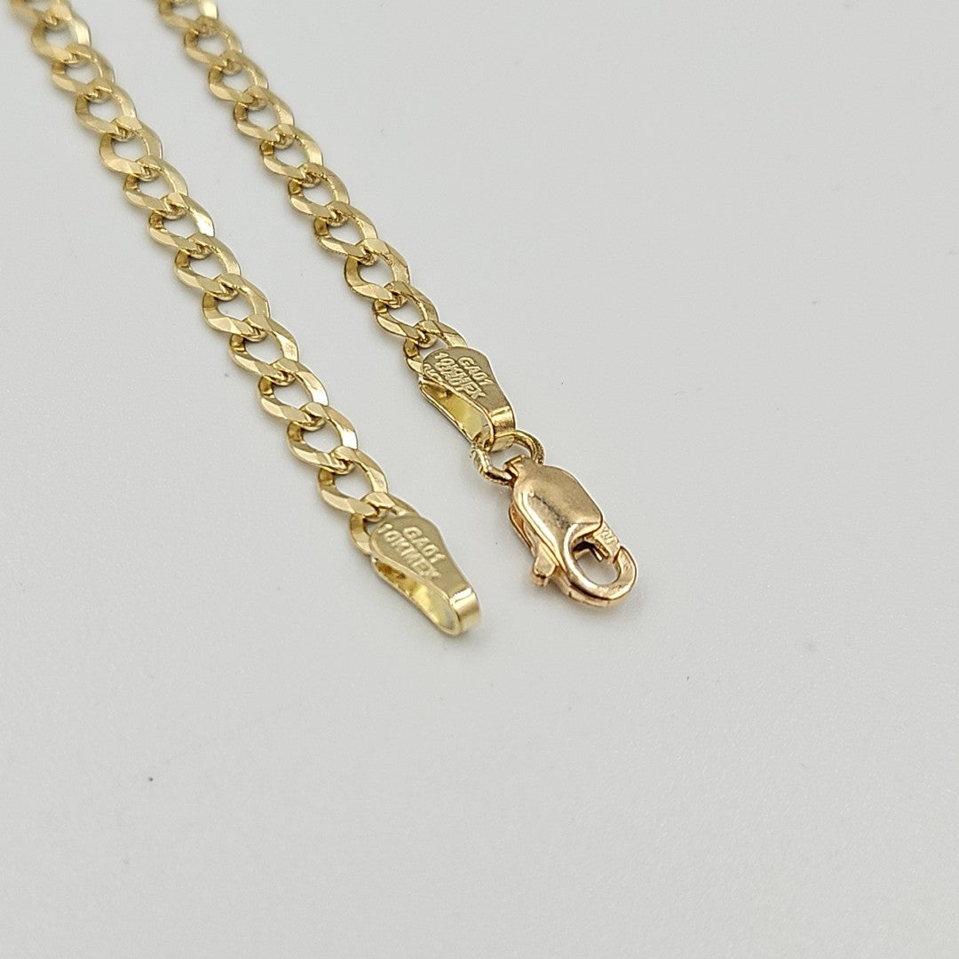 PULSERAS TEJIDO BARBADA ORO 10K 18 CM 3.3 GR (NUEVO)