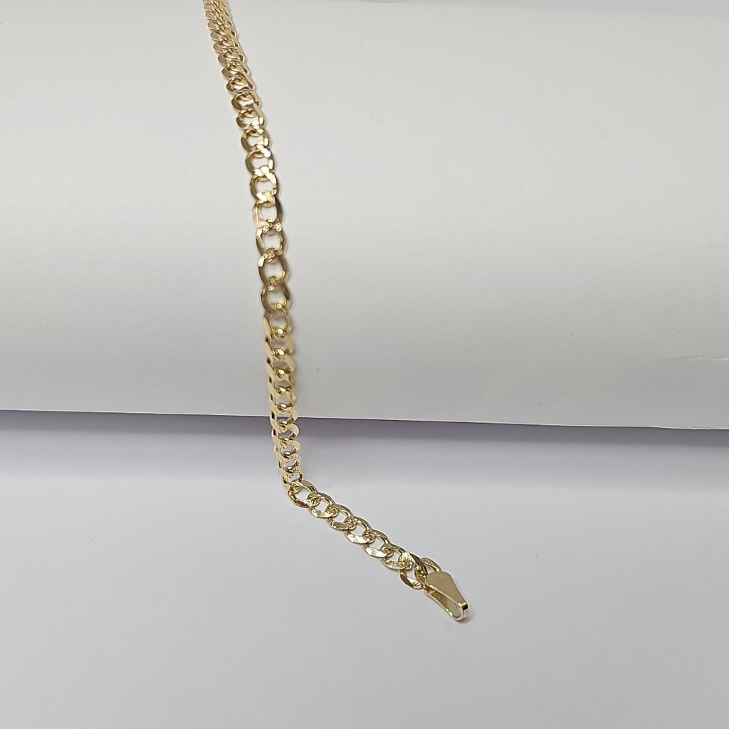 PULSERAS BARBADA ORO 14K 18 CM 4.5 GR (NUEVO)