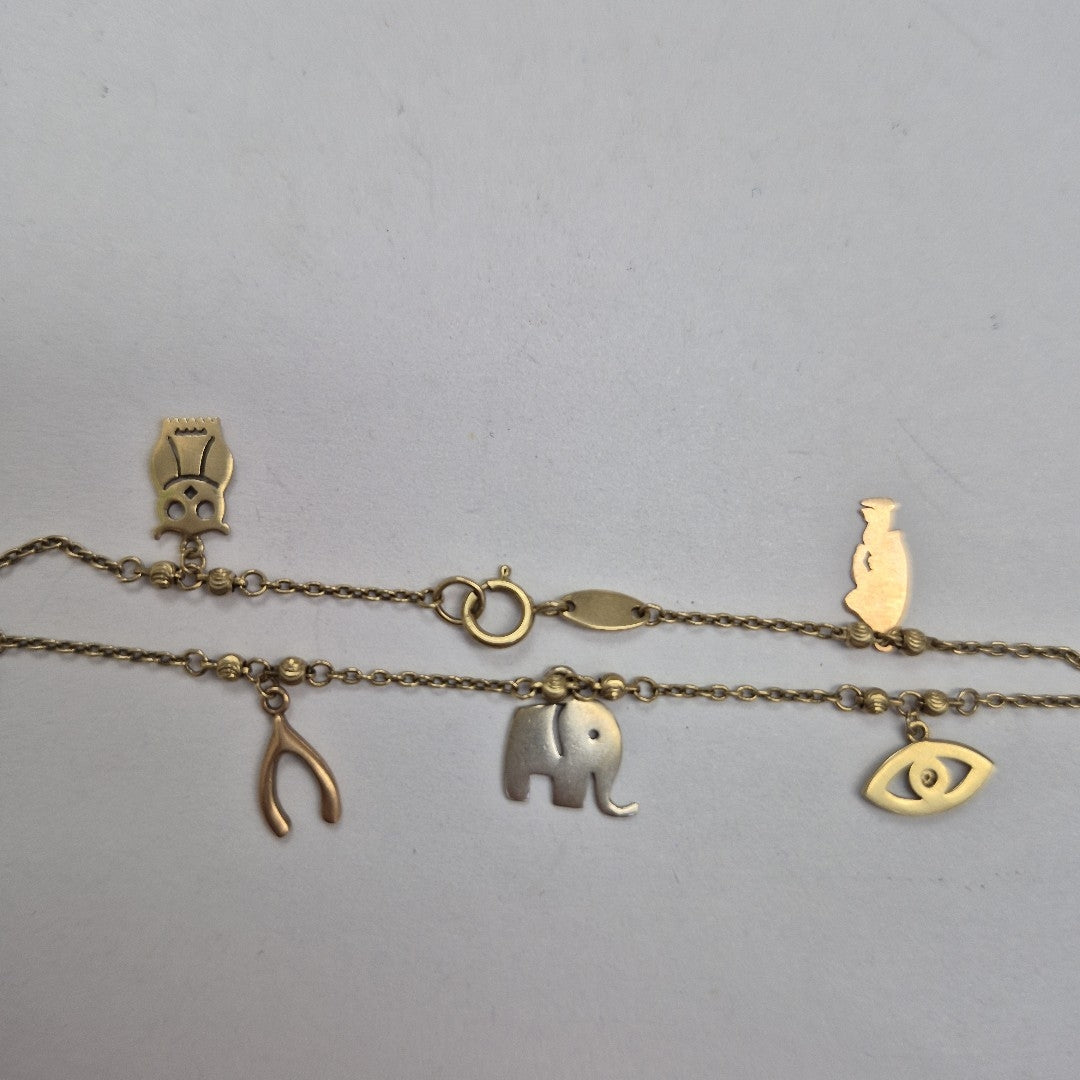 PULSERA ORO COMBINADO 14 K 2.6 GRMS (SEMINUEVO)