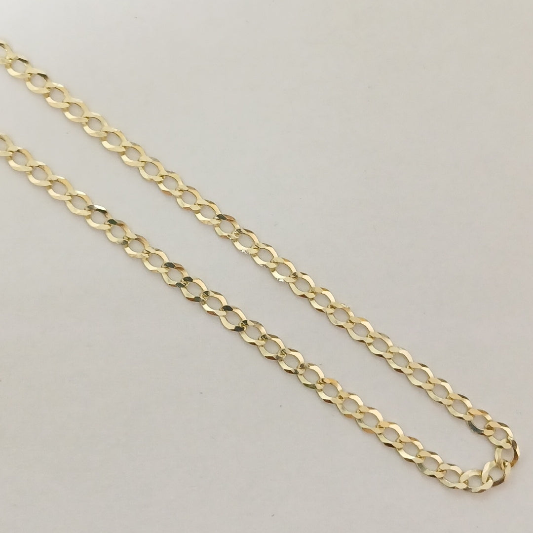 CADENAS TEJIDO BARBADA ORO 14K 60 CM 5.4 GR (NUEVO)