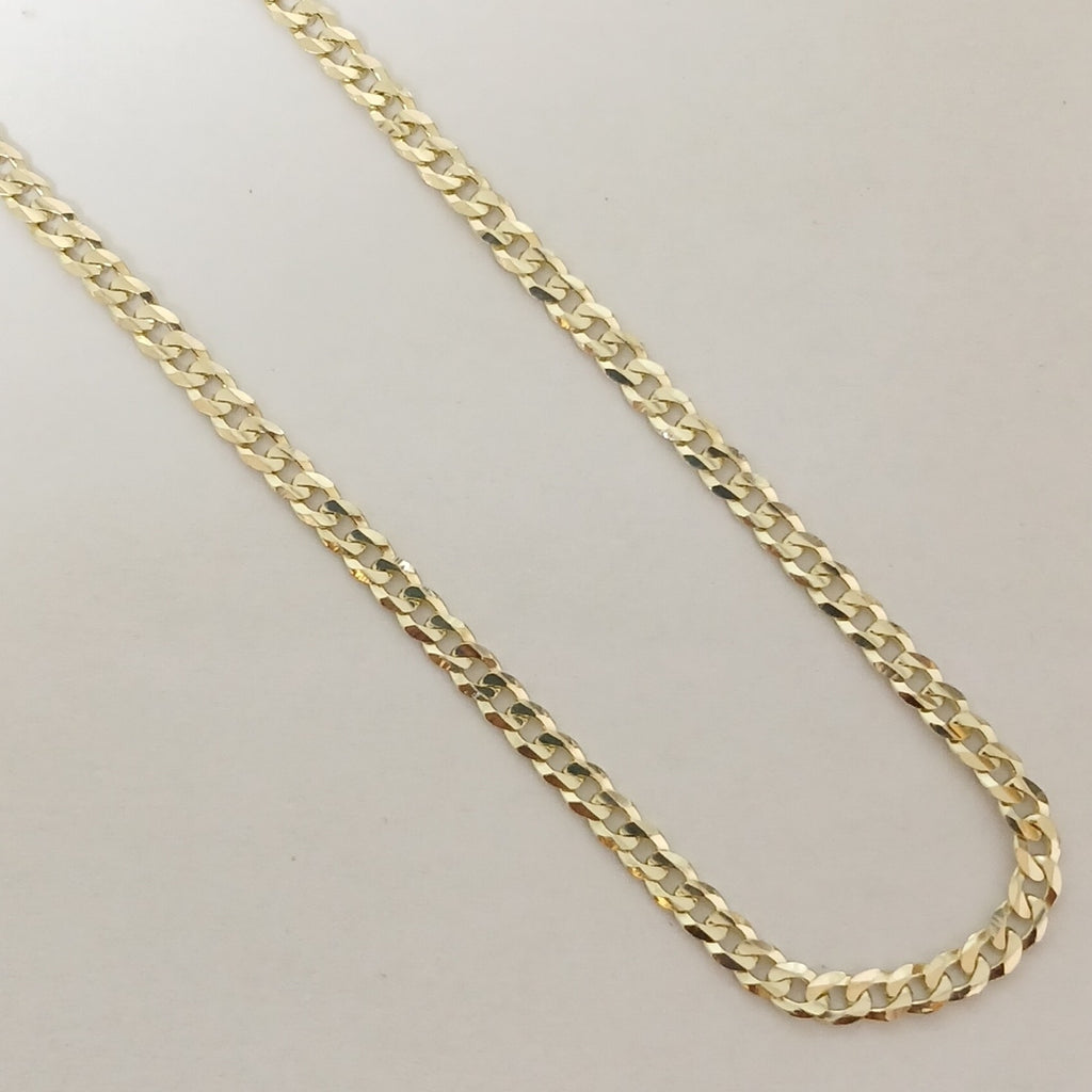 CADENAS TEJIDO BARBADA ORO 10K 55 CM 8.4 GR (NUEVO)