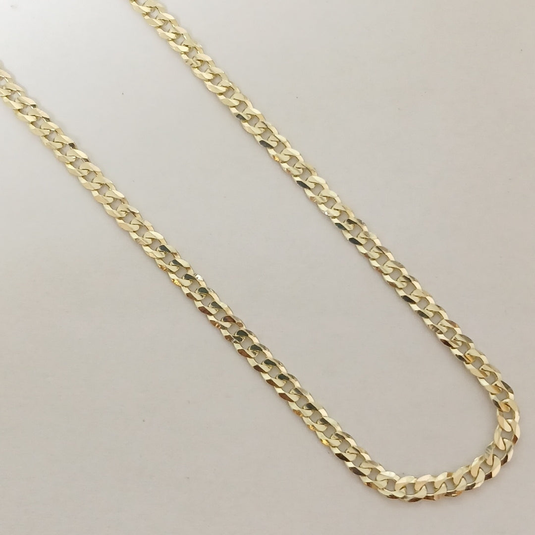CADENAS TEJIDO BARBADA ORO 10K 55 CM 8.4 GR (NUEVO)