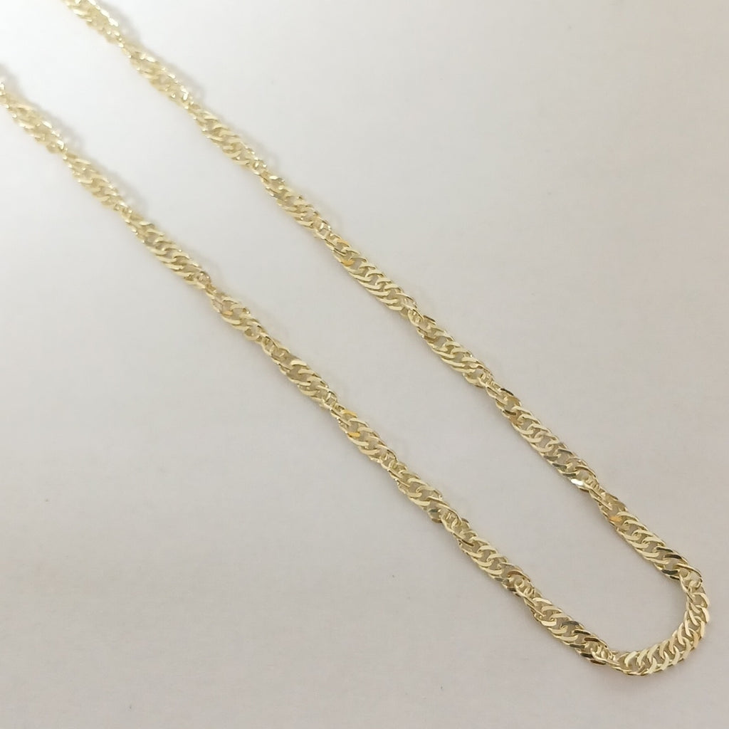CADENAS TEJIDO MEDIO TORZAL ORO 10K 50 CM 4.1 GR (NUEVO)