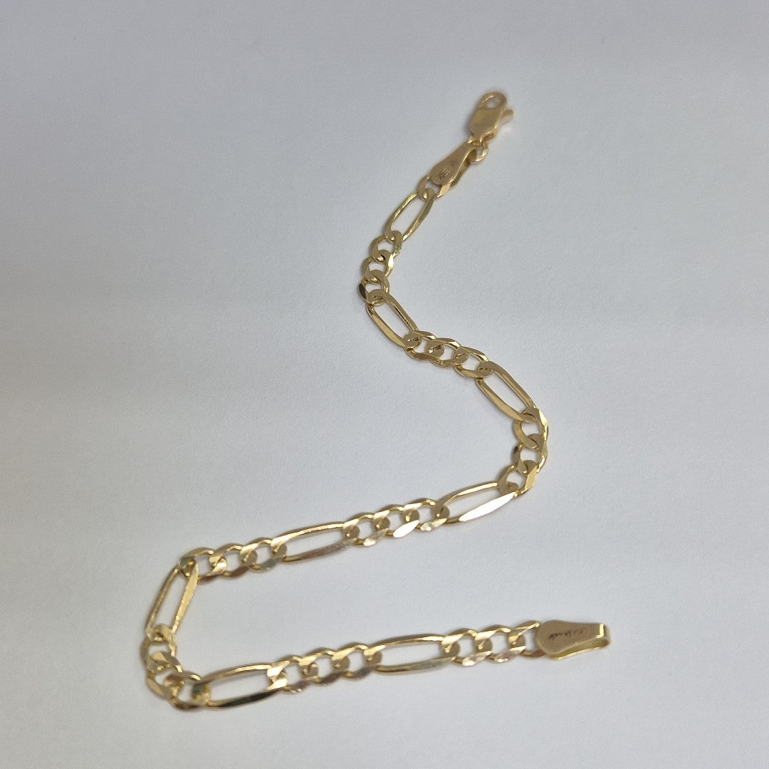 PULSERAS TEJIDO 3X1 ORO 14K 18 CM 4.1 GR (NUEVO)