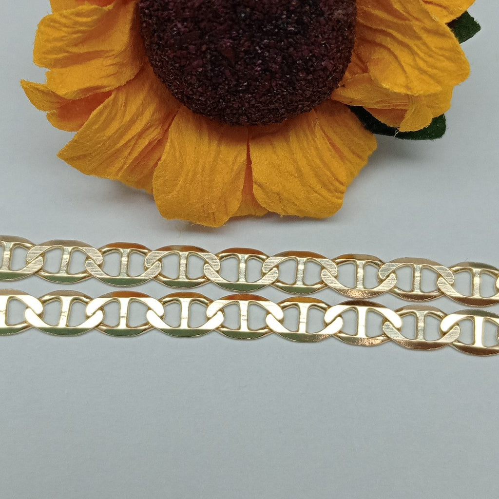 PULSERAS TEJIDO MARINERA ORO 14K 21 CM 3.4 GR (NUEVO)