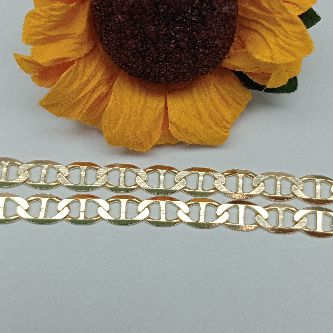 PULSERAS TEJIDO MARINERA ORO 14K 21 CM 3.4 GR (NUEVO)