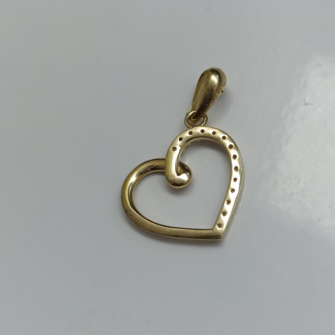 DIJES CORAZON C/CIRCONIA ORO 10K 1.3 GR (NUEVO)