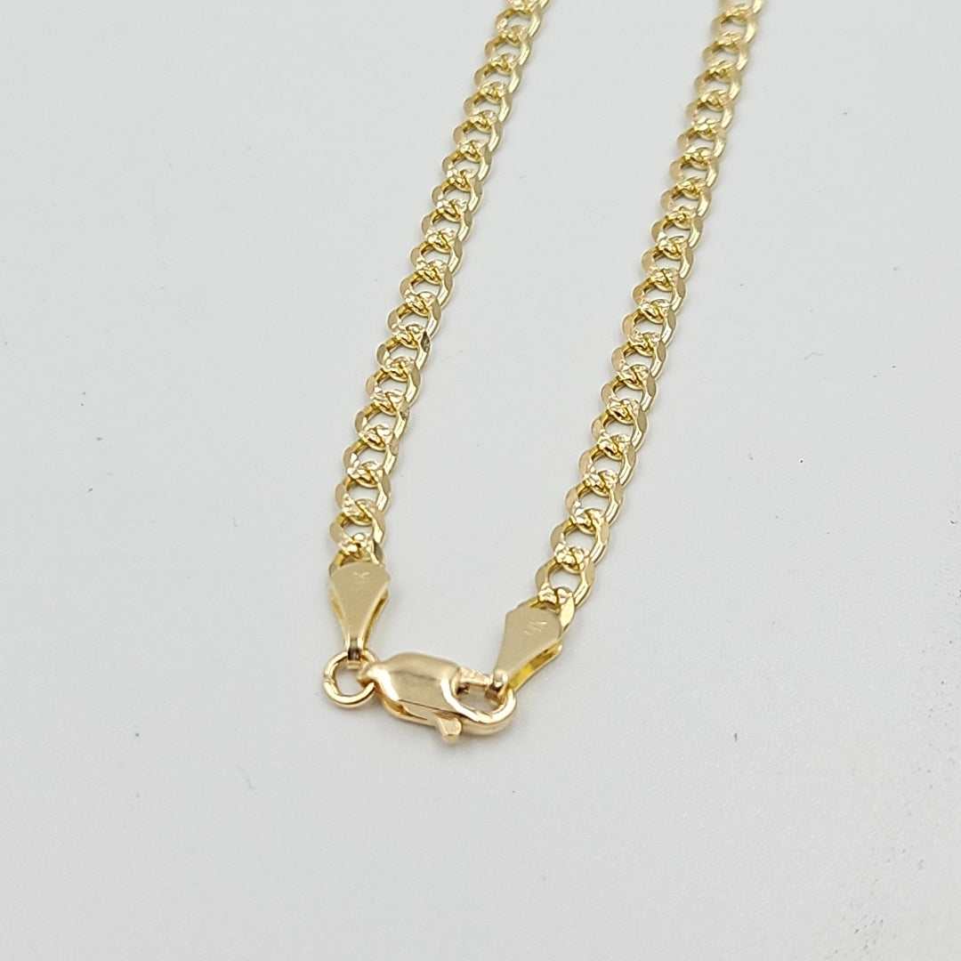 CADENAS BARBADA ORO 14K 55 CM 13.2 GR (NUEVO)