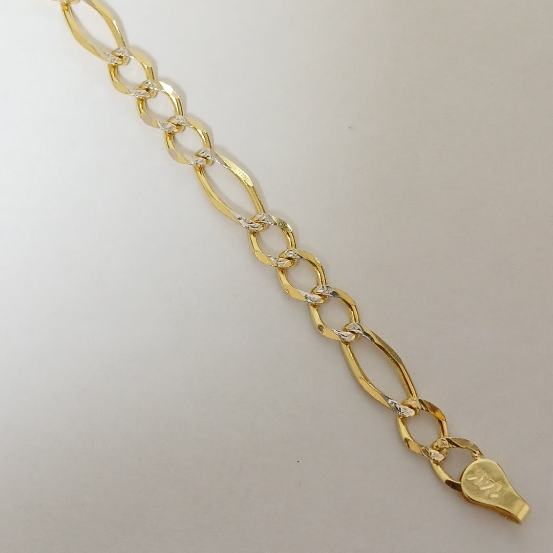 PULSERAS TEJIDO 3X1 ORO 14K 18 CM 5.9 GR (NUEVO)