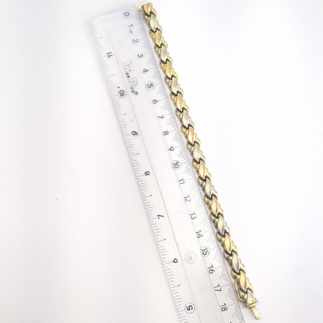 PULSERA ORO COMBINADO 14 K 11.2 GRMS (SEMINUEVO)