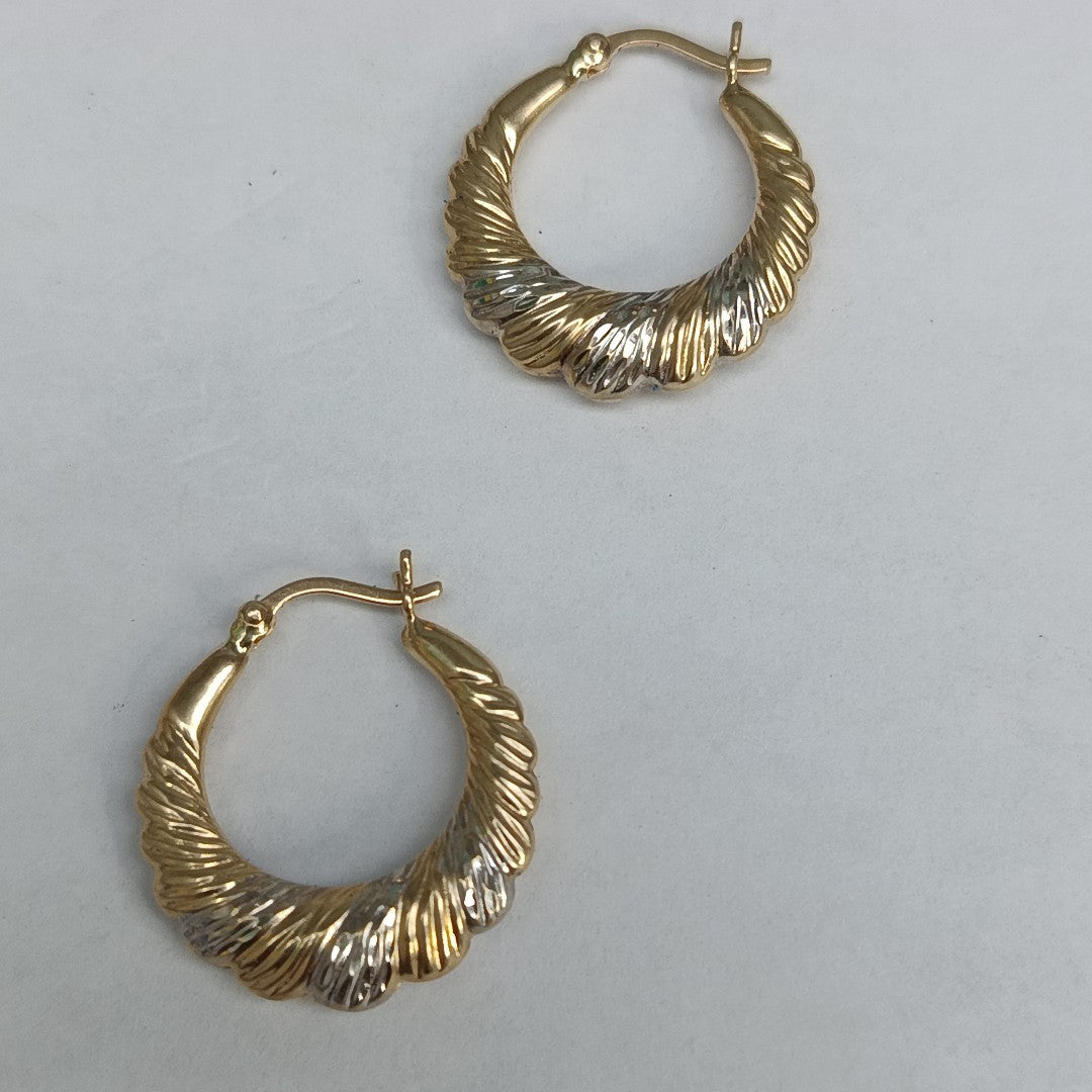 ARETES PAR ORO,ORO COMBINADO 14 K 2,60 GRMS (SEMINUEVO)