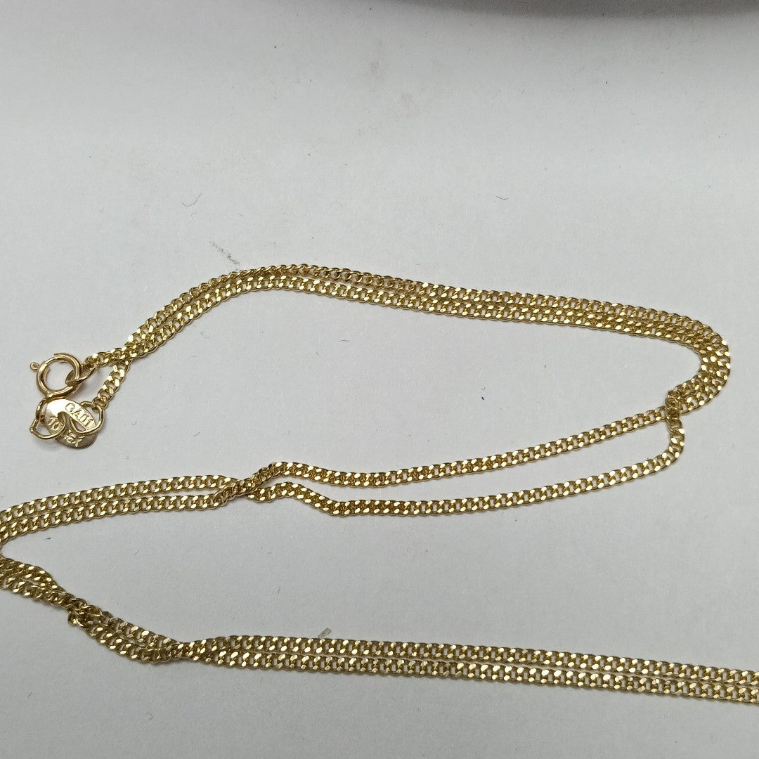 CADENAS TEJIDO BARBADA ORO 10K 50 CM 2.7 GR (NUEVO)