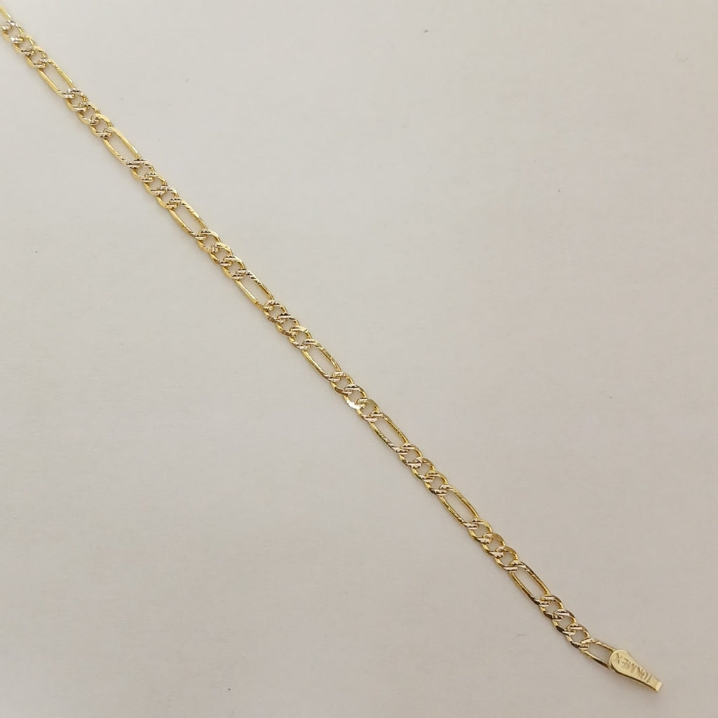 PULSERAS TEJIDO 3X1 DIAMANTADO ORO 10K 18 CM 1.7 GR (NUEVO)