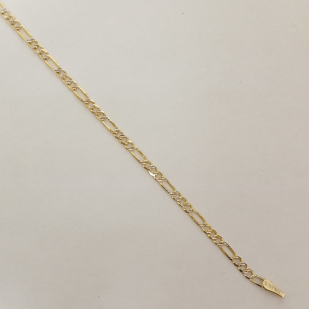 PULSERAS TEJIDO 3X1 DIAMANTADO ORO 10K 18 CM 1.7 GR (NUEVO)